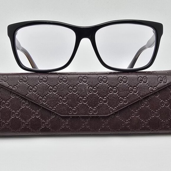 Gucci GG3765 GX3 Black Crystal Grey Eyeglasses Frame w/ Case Italy 52-14-140 - Picture 1 of 15